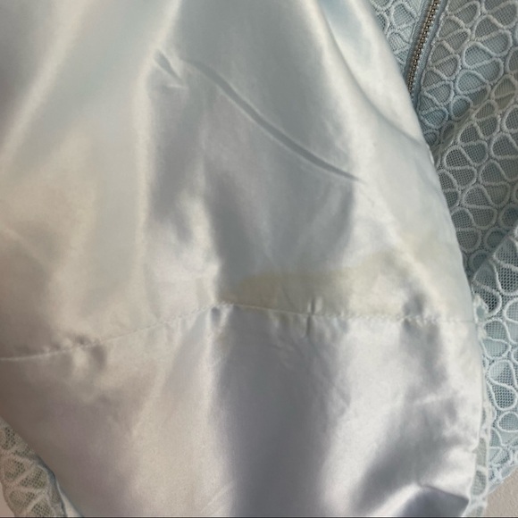 Bardot Neptune Fishtail Hem Lace Bodycon Dress, Light Blue, Size 6 - Picture 11 of 11